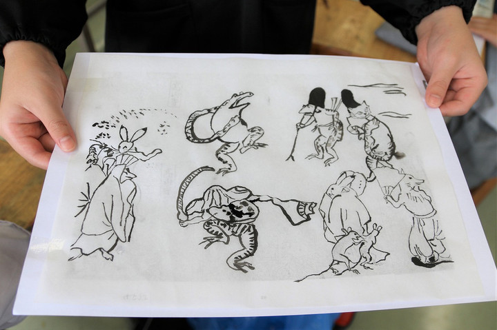 桐光学園小学校 鳥獣人物戯画 6年生 図工 桐光学園小学校 鳥獣人物戯画 6年生 図工